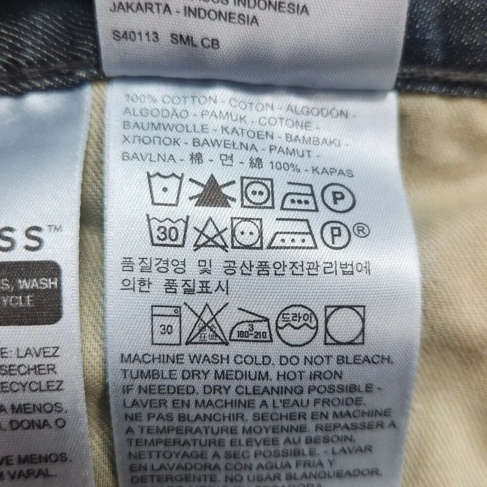 Levi's 514 Jeans Straight Fit Men Sz 36 x 34 Blue Dark Wash Denim Cotton Classic
